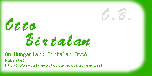 otto birtalan business card